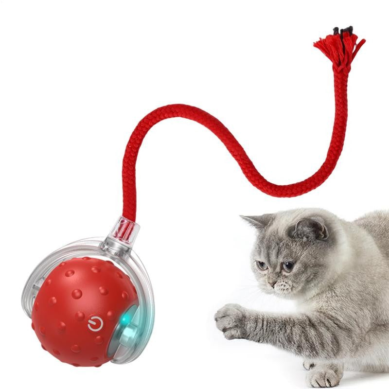 Bola Interativa Automática com Cordão para Gatos