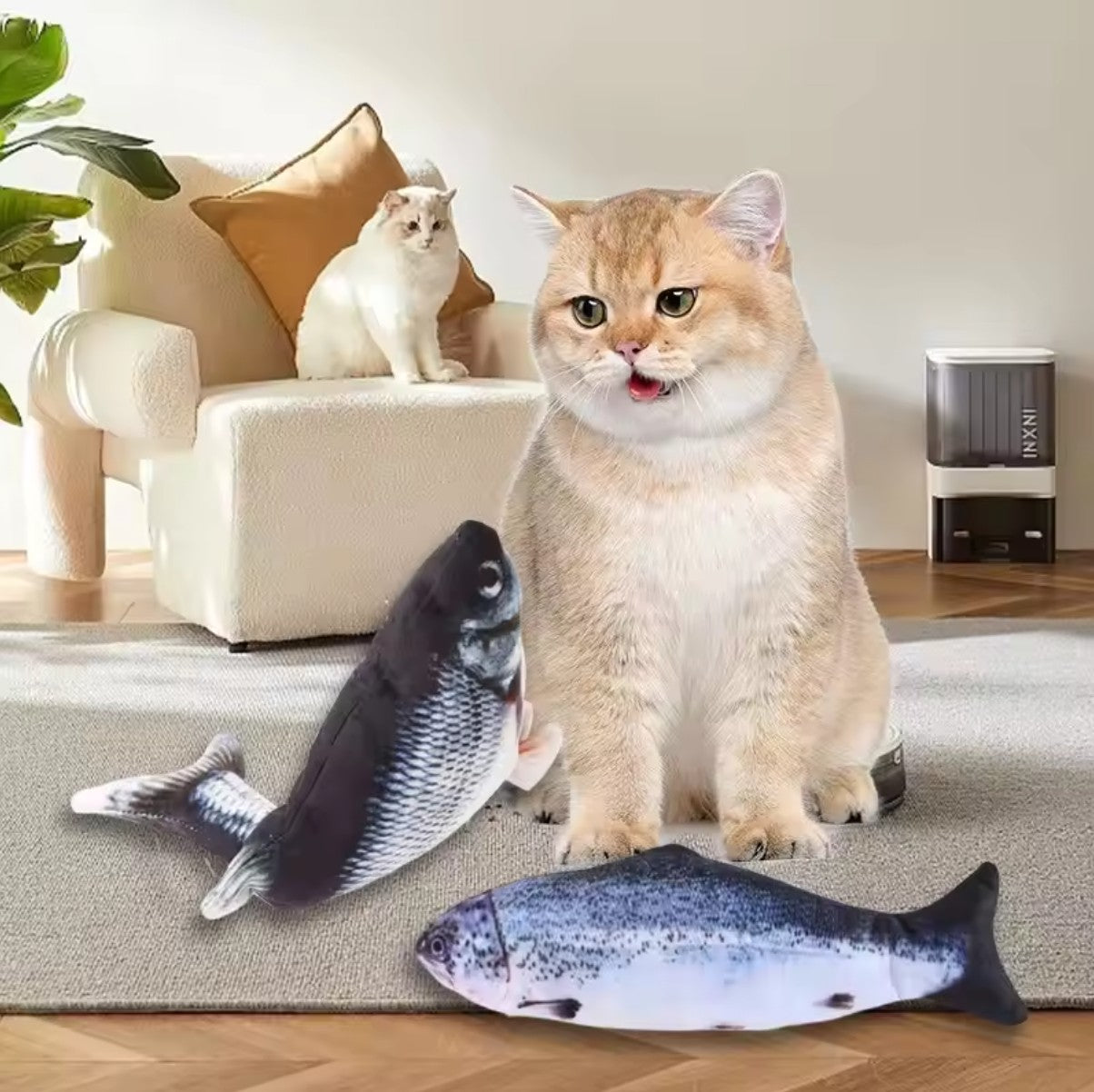 Brinquedo de Peixe Realista para Gatos
