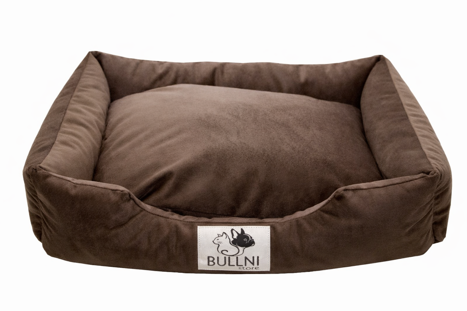 Cama Retangular para Cachorro ou Gato Bullni Super Luxo Marrom