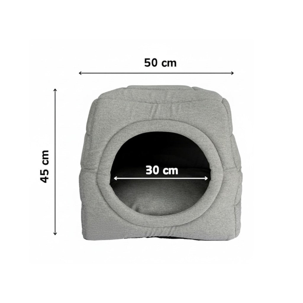 Toca Iglu Pet Cachorro e Gato Confortável Cinza Urbano Drop