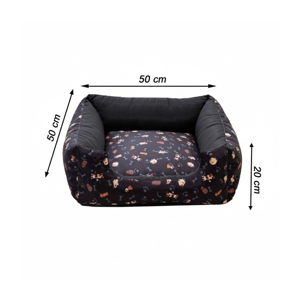 Cama Para Cachorro Quadrada conforto Preto Cachorro Drop