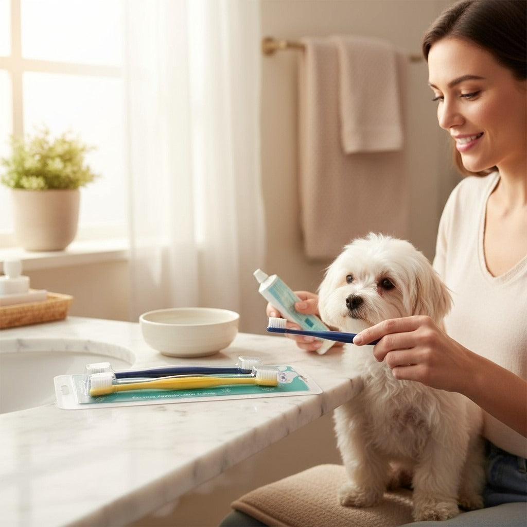Escova de Dente para Cães e Gatos com 2 unidades