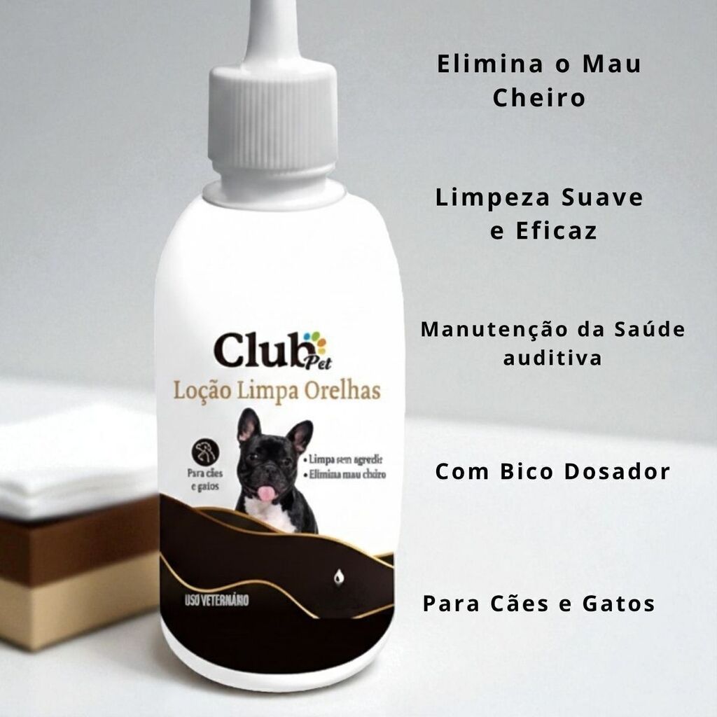 Limpador de Ouvido e Orelhas para Cães e Gatos 100ml