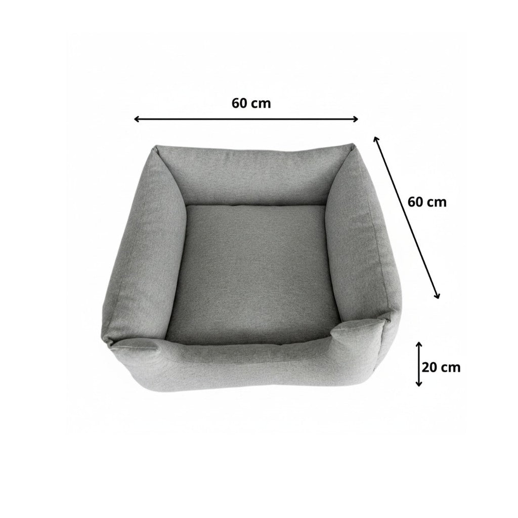 Cama Para Cachorro Quadrada conforto Cinza Urbano Drop