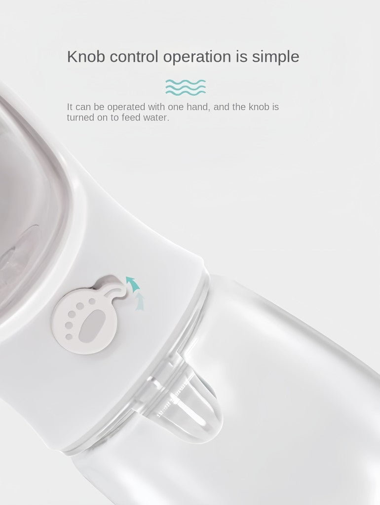 Garrafa de água portátil para cães e gatos, com armazenamento de alimentos