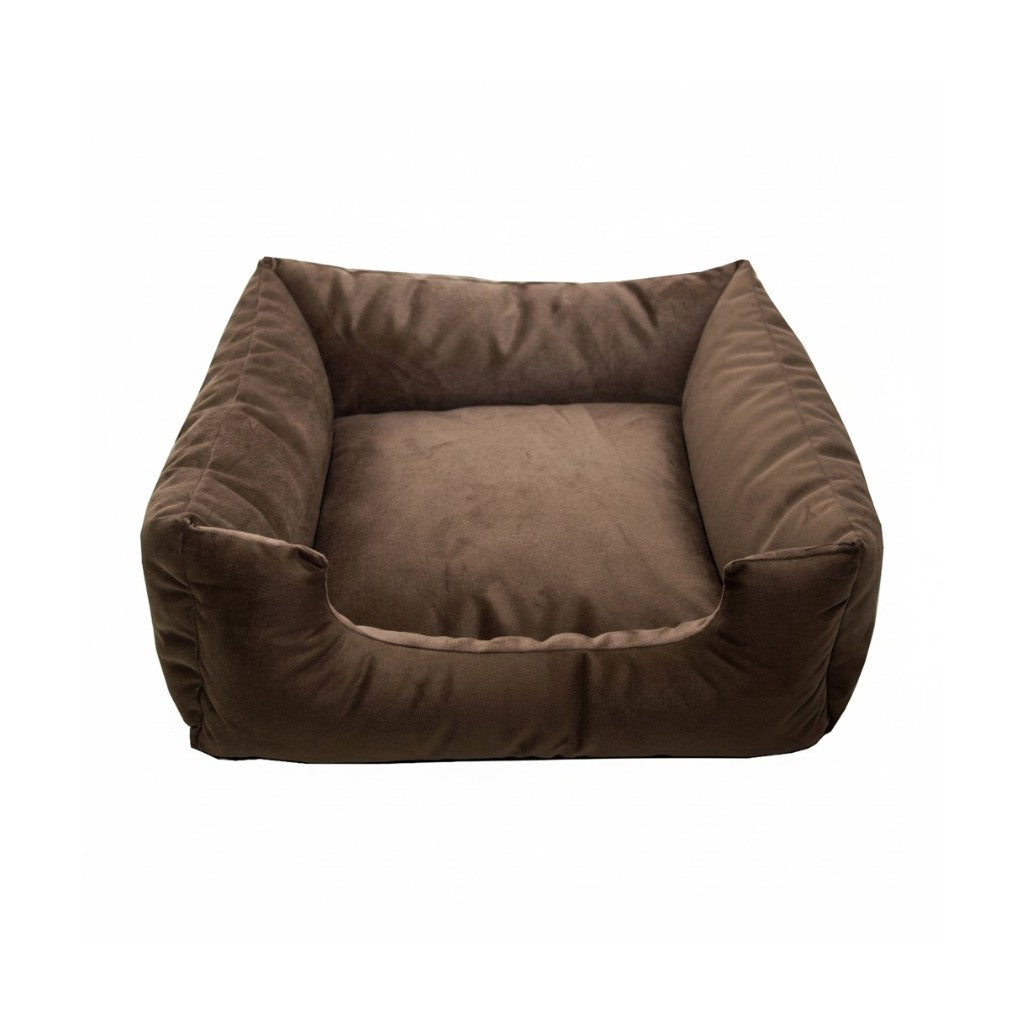 Cama Para Cachorro Quadrada conforto Marrom Liso Drop