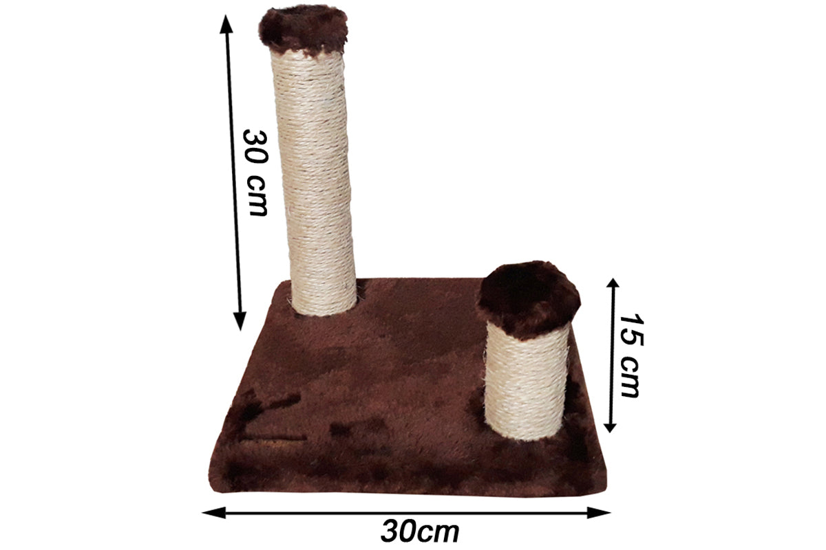 Luppet Brinquedo Arranhador Quadrado Com Postes Para Gatos Marrom