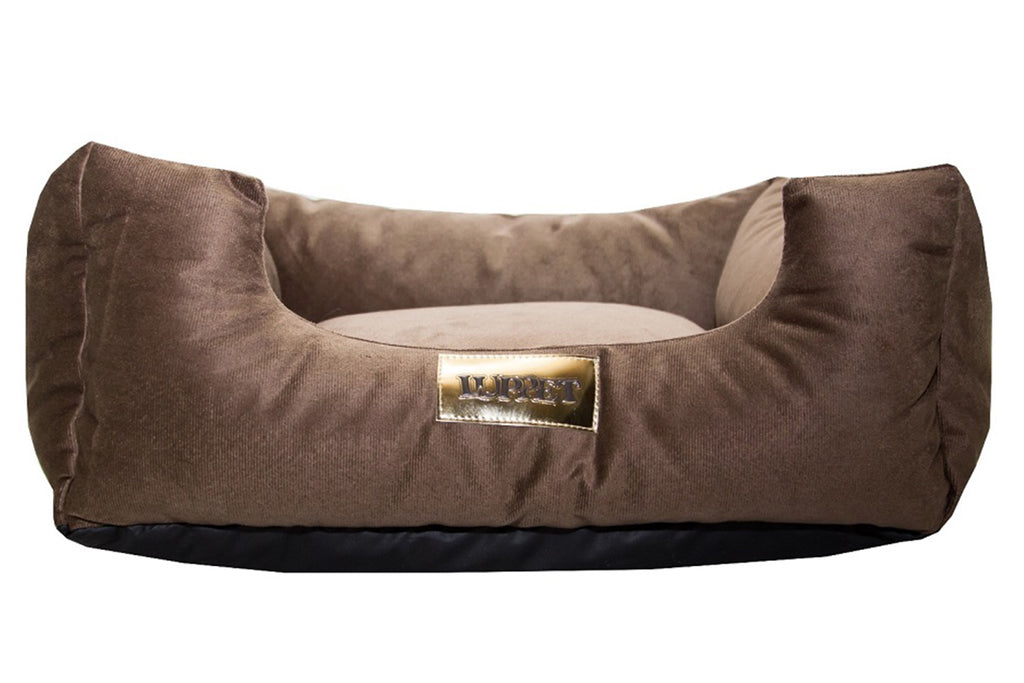 Cama Quadrada para Cachorro ou Gatos Super Luxo Luppet Marrom Tamanho:M