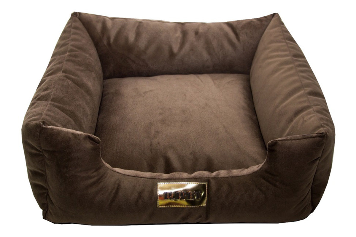 Cama Quadrada para Cachorro ou Gatos Super Luxo Luppet Marrom Tamanho:M