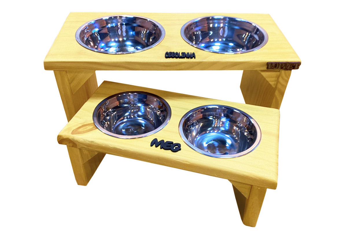 Comedouro Duplo Elevado Personalizado