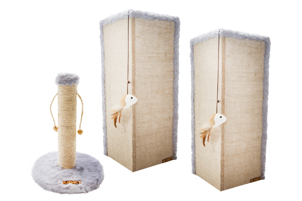 Kit 2 Arranhadores Canto de Sofá e Arranhador Bolinha Para Gatos