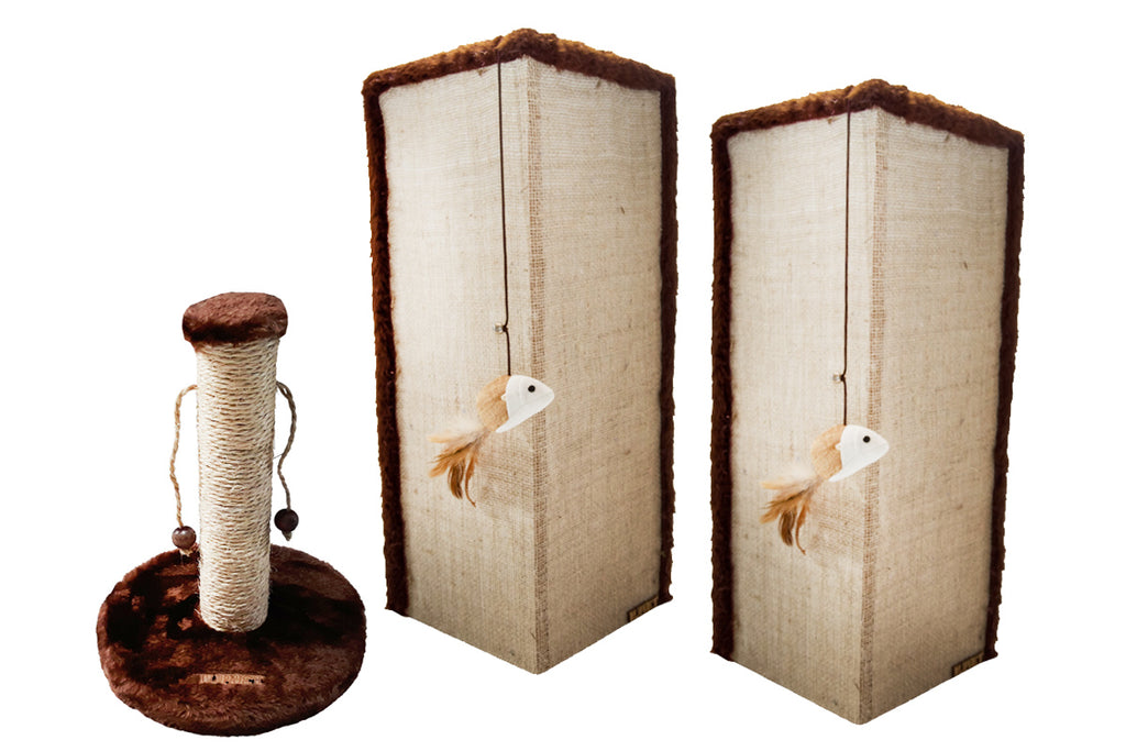 Kit 2 Arranhadores Canto de Sofá e Arranhador Bolinha Para Gatos