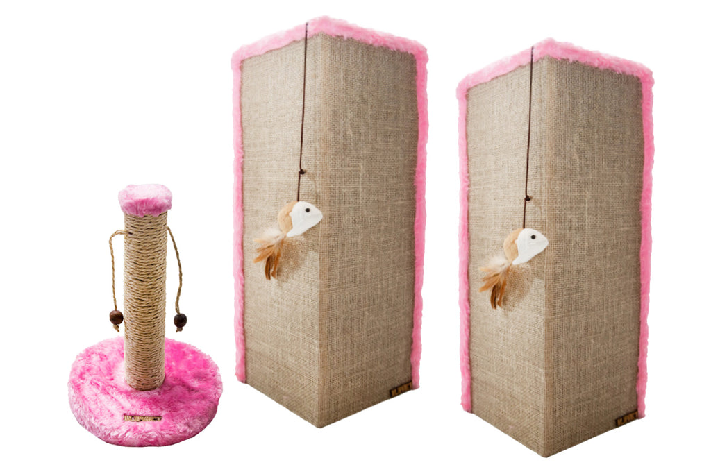 Kit 2 Arranhadores Canto de Sofá e Arranhador Bolinha Para Gatos