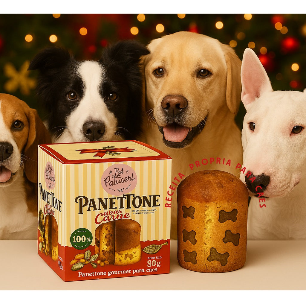 DROP 080 - Petisco Para Cães Panetone Gourmet Sabor carne